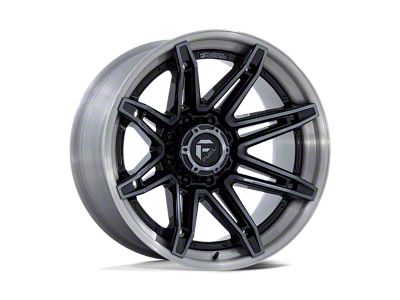 Fuel Wheels Fusion Forged Brawl Gloss Black Brushed Dark Tinted Clear 6-Lug Wheel; 22x10; -18mm Offset (04-15 Titan)