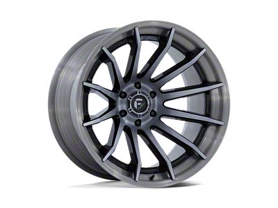 Fuel Wheels Fusion Forged Burn Gloss Black Brushed Dark Tinted Clear 6-Lug Wheel; 22x12; -44mm Offset (04-15 Titan)