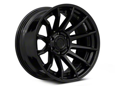 Fuel Wheels Fusion Forged Burn Matte Black with Gloss Black Lip 6-Lug Wheel; 24x12; -44mm Offset (04-15 Titan)