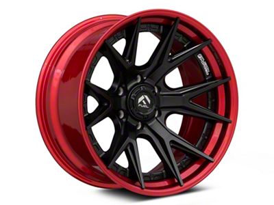 Fuel Wheels Fusion Forged Catalyst Matte Black with Candy Red Lip 6-Lug Wheel; 20x9; 1mm Offset (04-15 Titan)