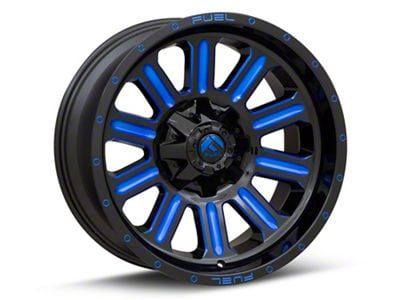 Fuel Wheels Hardline Gloss Black with Blue Tinted Clear 6-Lug Wheel; 20x9; 20mm Offset (04-15 Titan)