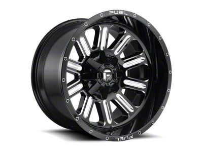 Fuel Wheels Hardline Gloss Black Milled 6-Lug Wheel; 18x9; 20mm Offset (04-15 Titan)