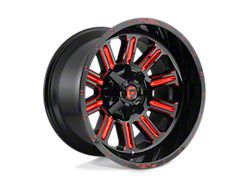 Fuel Wheels Hardline Gloss Black with Red Tinted Clear 6-Lug Wheel; 20x9; 2mm Offset (04-15 Titan)