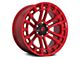 Fuel Wheels Heater Candy Red Machined 6-Lug Wheel; 20x9; 1mm Offset (04-15 Titan)