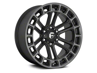 Fuel Wheels Heater Matte Black Double Dark Tint Machined 6-Lug Wheel; 20x9; 1mm Offset (04-15 Titan)