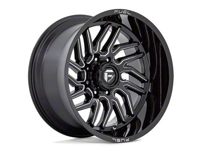 Fuel Wheels Hurricane Gloss Black Milled 6-Lug Wheel; 20x9; 20mm Offset (04-15 Titan)