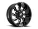 Fuel Wheels Lockdown Gloss Black Milled 6-Lug Wheel; 20x9; 1mm Offset (04-15 Titan)