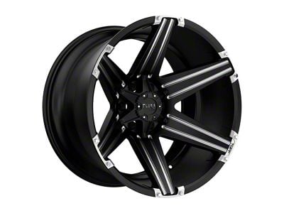 Fuel Wheels Piston Matte Gunmetal with Gloss Black Lip 6-Lug Wheel; 22x9.5; 20mm Offset (04-15 Titan)