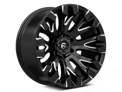 Fuel Wheels Quake Gloss Black Milled 6-Lug Wheel; 18x9; 1mm Offset (04-15 Titan)