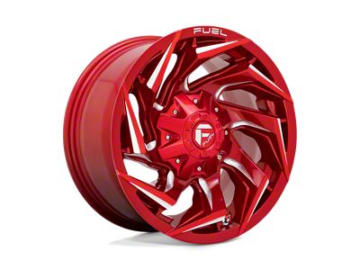 Fuel Wheels Reaction Candy Red Milled 6-Lug Wheel; 18x9; 1mm Offset (04-15 Titan)