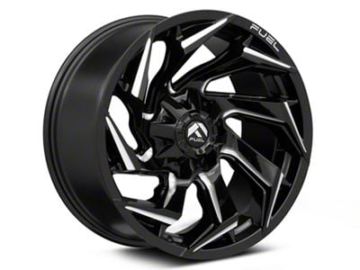 Fuel Wheels Reaction Gloss Black Milled 6-Lug Wheel; 24x12; -44mm Offset (04-15 Titan)