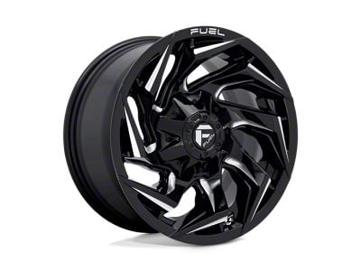 Fuel Wheels Reaction Gloss Black Milled 6-Lug Wheel; 22x10; -18mm Offset (04-15 Titan)