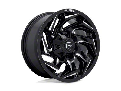 Fuel Wheels Reaction Gloss Black Milled 6-Lug Wheel; 22x12; -44mm Offset (04-15 Titan)