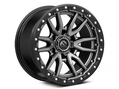 Fuel Wheels Rebel Matte Gunmetal with Black Bead Ring 6-Lug Wheel; 18x9; -12mm Offset (04-15 Titan)