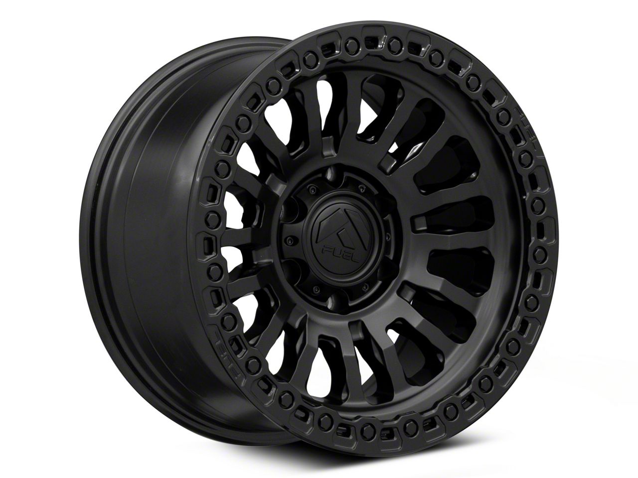 Fuel Wheels Titan Rincon Matte Black with Gloss Black Lip 6-Lug Wheel ...