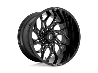 Fuel Wheels Runner Gloss Black Milled 6-Lug Wheel; 26x14; -75mm Offset (04-15 Titan)