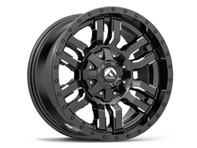 Fuel Wheels Sledge Gloss Black Milled 6-Lug Wheel; 18x9; 1mm Offset (04-15 Titan)