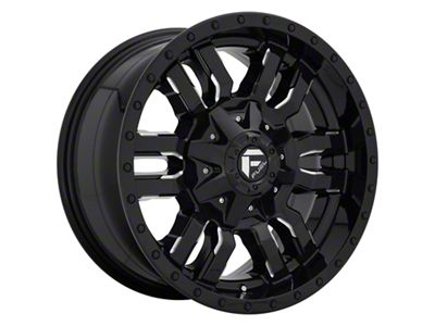 Fuel Wheels Sledge Gloss Black Milled 6-Lug Wheel; 20x10; -19mm Offset (04-15 Titan)