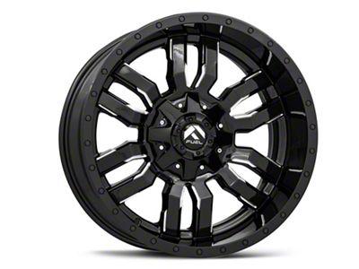 Fuel Wheels Sledge Gloss Black Milled 6-Lug Wheel; 20x9; 1mm Offset (04-15 Titan)