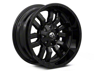 Fuel Wheels Sledge Matte Black with Gloss Black Lip 6-Lug Wheel; 18x9; 19mm Offset (04-15 Titan)