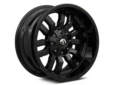 Fuel Wheels Sledge Matte Black with Gloss Black Lip 6-Lug Wheel; 20x10; -19mm Offset (04-15 Titan)