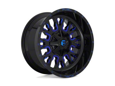 Fuel Wheels Stroke Gloss Black with Blue Tinted Clear 6-Lug Wheel; 20x9; 1mm Offset (04-15 Titan)
