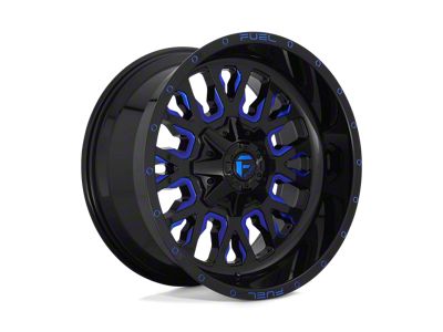 Fuel Wheels Stroke Gloss Black with Blue Tinted Clear 6-Lug Wheel; 18x9; 20mm Offset (04-15 Titan)