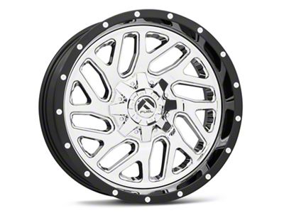 Fuel Wheels Triton Chrome with Gloss Black Lip 6-Lug Wheel; 20x10; -19mm Offset (04-15 Titan)