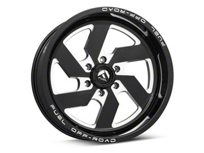 Fuel Wheels Triton Gloss Black Milled 6-Lug Wheel; 22x12; -43mm Offset (04-15 Titan)