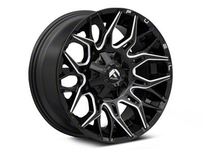 Fuel Wheels Twitch Gloss Black Milled 6-Lug Wheel; 20x10; -18mm Offset (04-15 Titan)