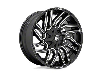 Fuel Wheels Typhoon Gloss Black Milled 6-Lug Wheel; 22x12; -44mm Offset (04-15 Titan)