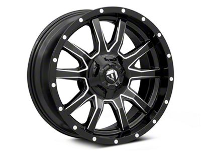 Fuel Wheels Vandal Gloss Black Milled 6-Lug Wheel; 20x9; 1mm Offset (04-15 Titan)