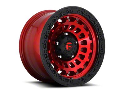 Fuel Wheels Zephyr Candy Red with Black Bead Ring 6-Lug Wheel; 18x9; -12mm Offset (04-15 Titan)