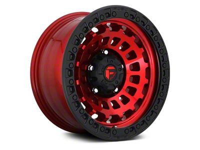 Fuel Wheels Zephyr Candy Red with Black Bead Ring 6-Lug Wheel; 18x9; 1mm Offset (04-15 Titan)