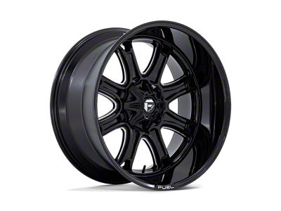 Fuel Wheels Darkstar Gloss Black Milled 6-Lug Wheel; 22x10; 10mm Offset (05-21 Frontier)