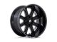 Fuel Wheels Darkstar Gloss Black Milled 6-Lug Wheel; 22x10; 10mm Offset (05-21 Frontier)