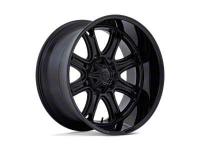 Fuel Wheels Darkstar Matte Black with Gloss Black Lip 6-Lug Wheel; 20x10; -18mm Offset (05-21 Frontier)