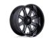 Fuel Wheels Darkstar Matte Gunmetal with Black Lip 6-Lug Wheel; 22x10; 10mm Offset (05-21 Frontier)