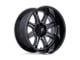 Fuel Wheels Darkstar Matte Gunmetal with Black Lip 6-Lug Wheel; 22x10; -18mm Offset (05-21 Frontier)