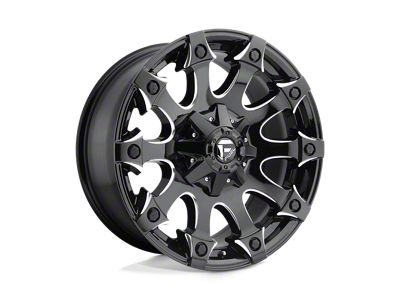 Fuel Wheels Battle Axe Gloss Black Milled 6-Lug Wheel; 17x9; -12mm Offset (05-15 Tacoma)