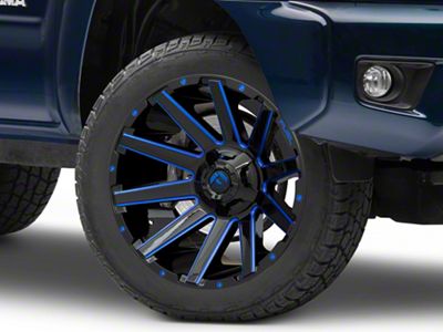 Fuel Wheels Contra Gloss Black with Blue Tinted Clear 6-Lug Wheel; 20x10; -19mm Offset (05-15 Tacoma)