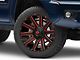 Fuel Wheels Contra Gloss Black with Red Tinted Clear 6-Lug Wheel; 22x12; -43mm Offset (05-15 Tacoma)