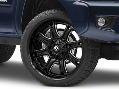 Fuel Wheels Darkstar Gloss Black Milled 6-Lug Wheel; 22x9; 1mm Offset (05-15 Tacoma)