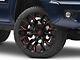 Fuel Wheels Flame Gloss Black Milled with Candy Red 6-Lug Wheel; 22x12; -44mm Offset (05-15 Tacoma)