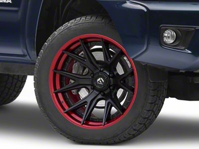 Fuel Wheels Fusion Forged Catalyst Matte Black with Candy Red Lip 6-Lug Wheel; 20x10; -18mm Offset (05-15 Tacoma)