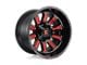 Fuel Wheels Hardline Gloss Black with Red Tinted Clear 6-Lug Wheel; 20x9; 2mm Offset (05-15 Tacoma)