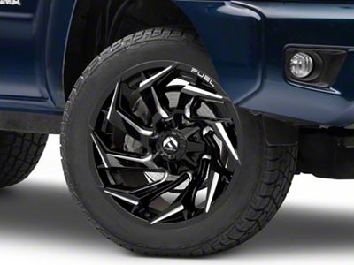 Fuel Wheels Reaction Gloss Black Milled 6-Lug Wheel; 24x12; -44mm Offset (05-15 Tacoma)