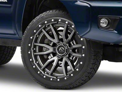 Fuel Wheels Rebel Matte Gunmetal with Black Bead Ring 6-Lug Wheel; 22x9; 20mm Offset (05-15 Tacoma)