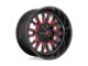 Fuel Wheels Stroke Gloss Black with Red Tinted Clear 6-Lug Wheel; 17x9; 1mm Offset (05-15 Tacoma)