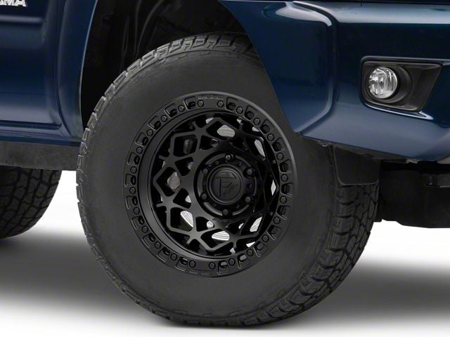 Fuel Wheels Unit Matte Black with Matte Black Ring 6-Lug Wheel; 17x9; -12mm Offset (05-15 Tacoma)